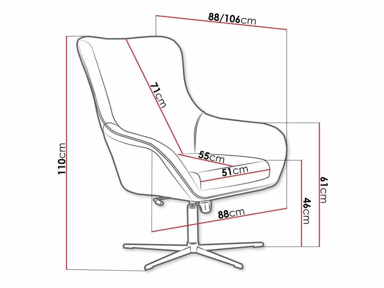 Fauteuil Kingston 136 (Velluto 27 + Velluto 20)