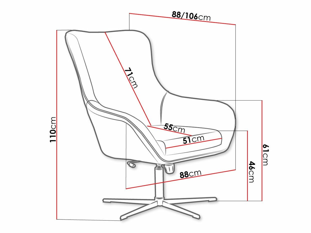 Fauteuil Kingston 136 (Velluto 33 + Velluto 20)
