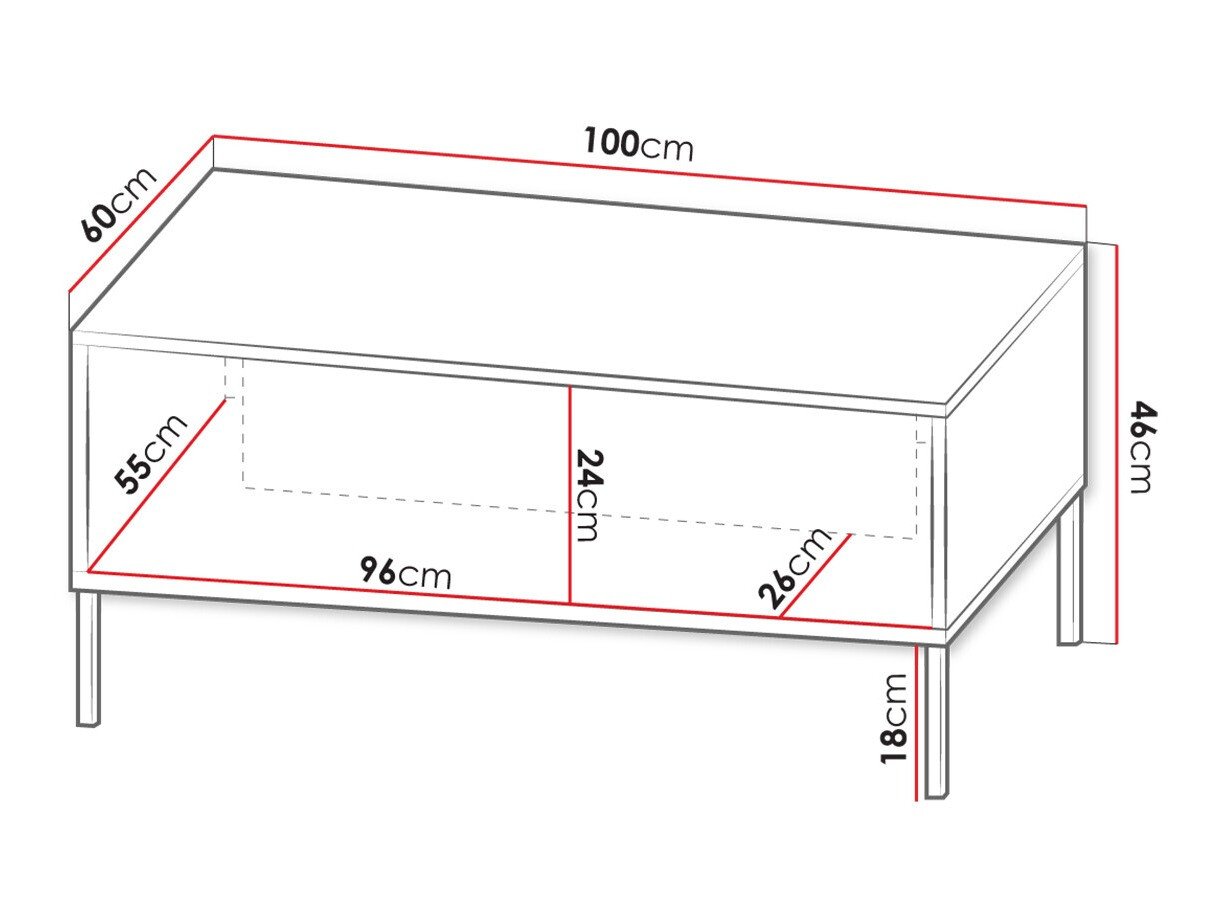Table basse Verteni 104 (Blanc)