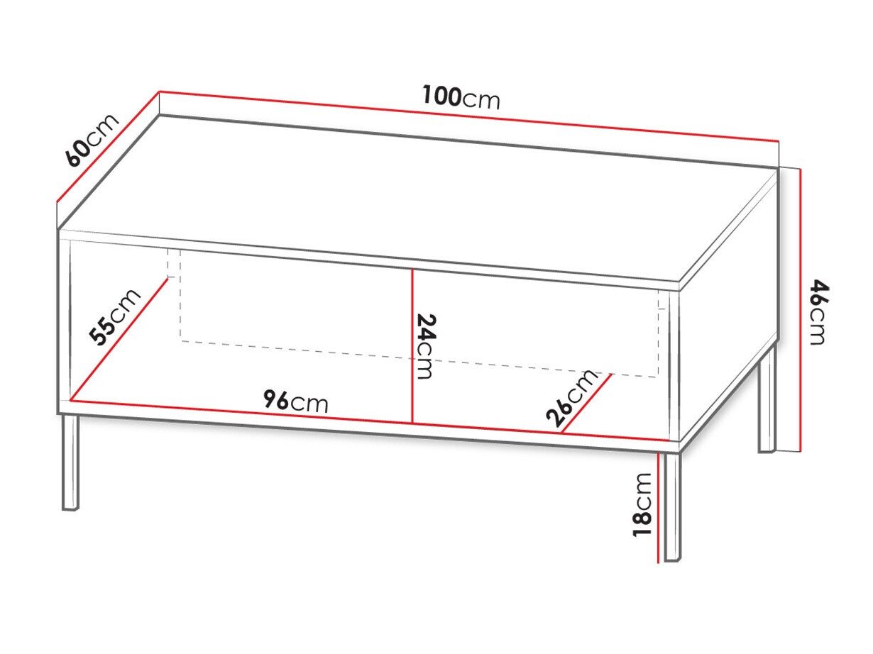 Table basse Verteni 104 (Noir)