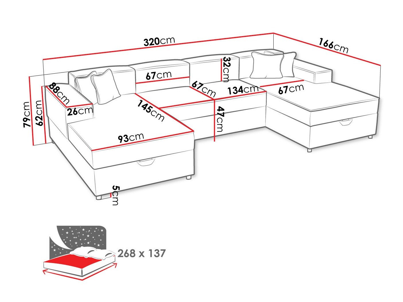 Canapé d'angle Clovis 115 (Poso 02)