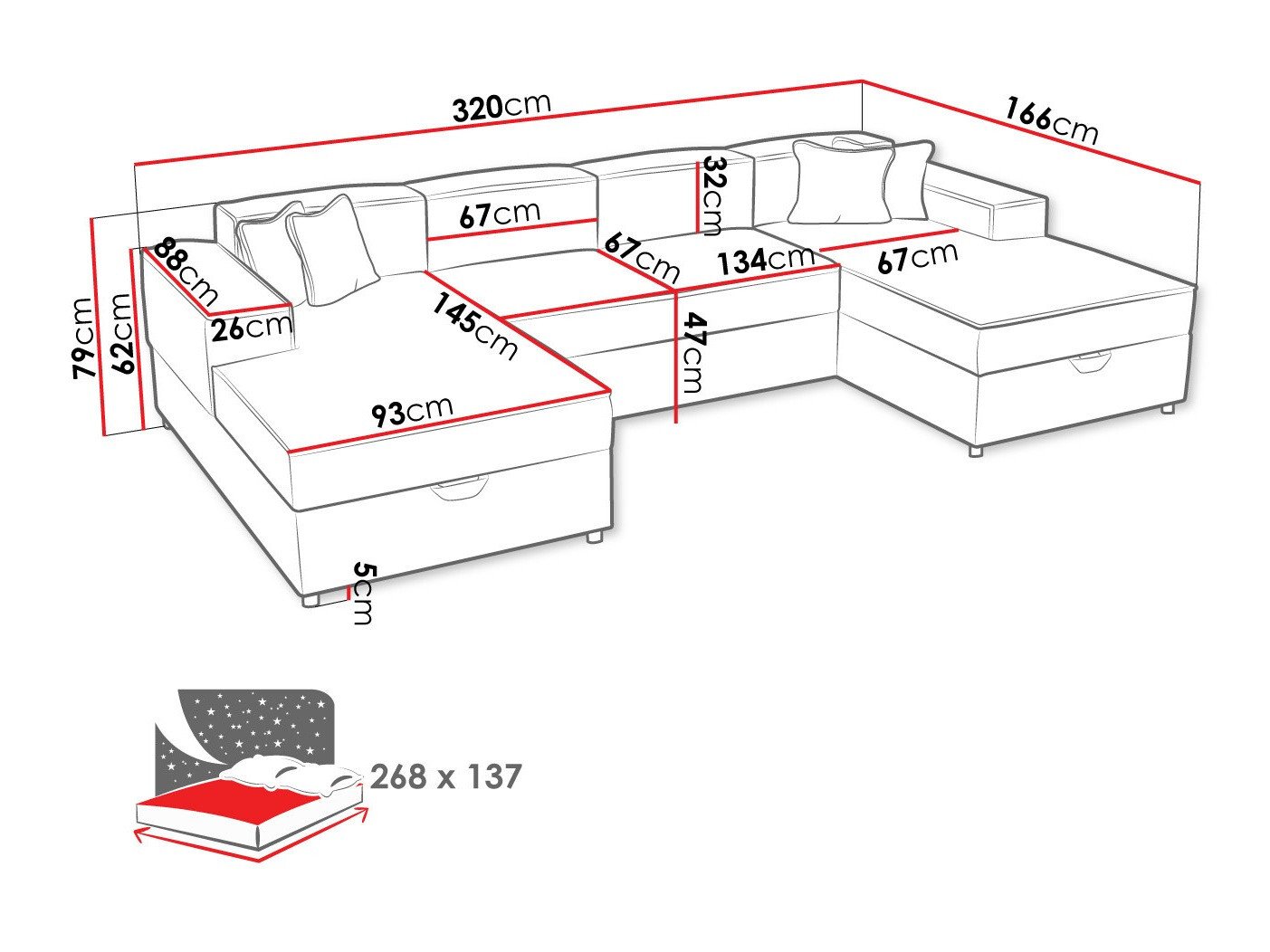 Canapé d'angle Clovis 115 (Poso 14)