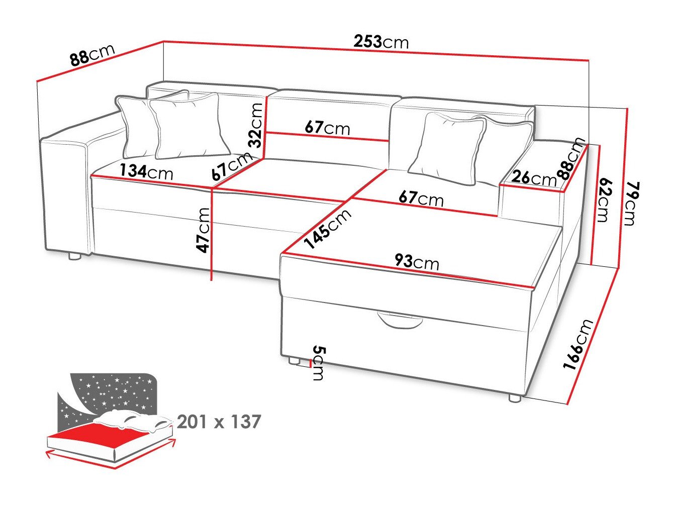 Canapé d'angle Clovis 116 (Poso 02)