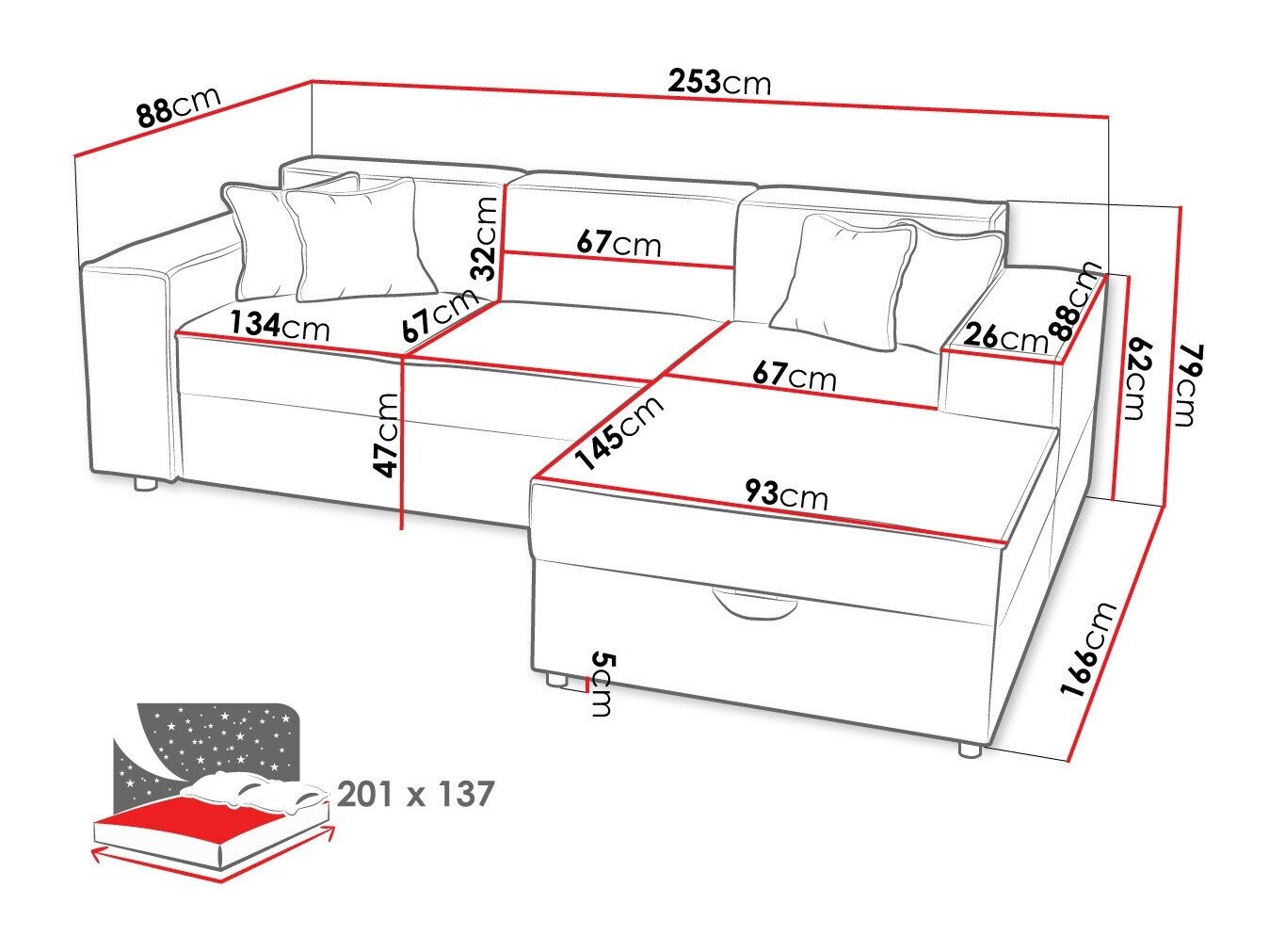 Canapé d'angle Clovis 116 (Poso 02)