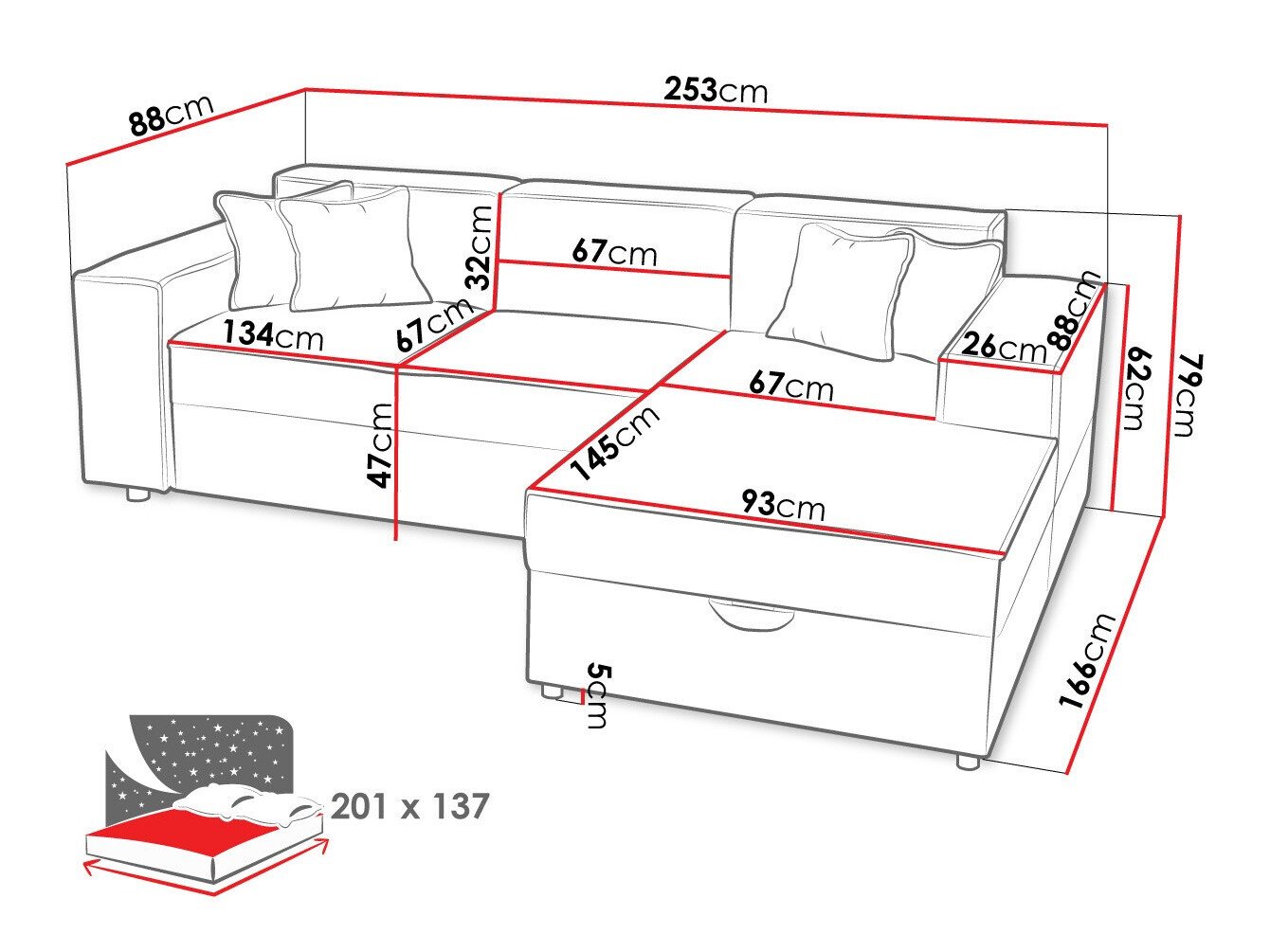 Canapé d'angle Clovis 116 (Poso 14)