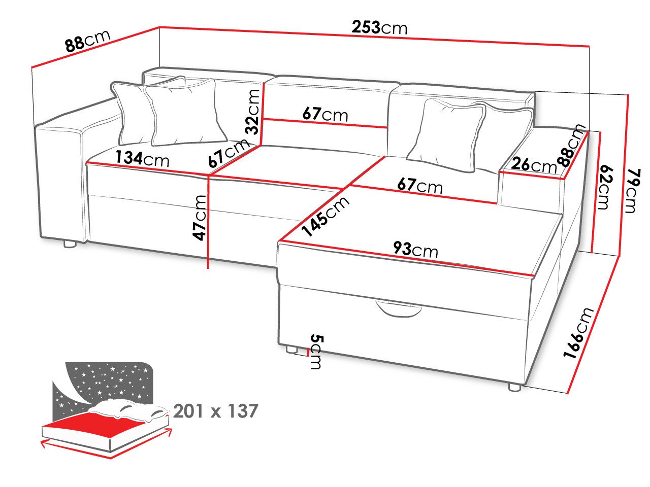 Canapé d'angle Clovis 116 (Poso 34)