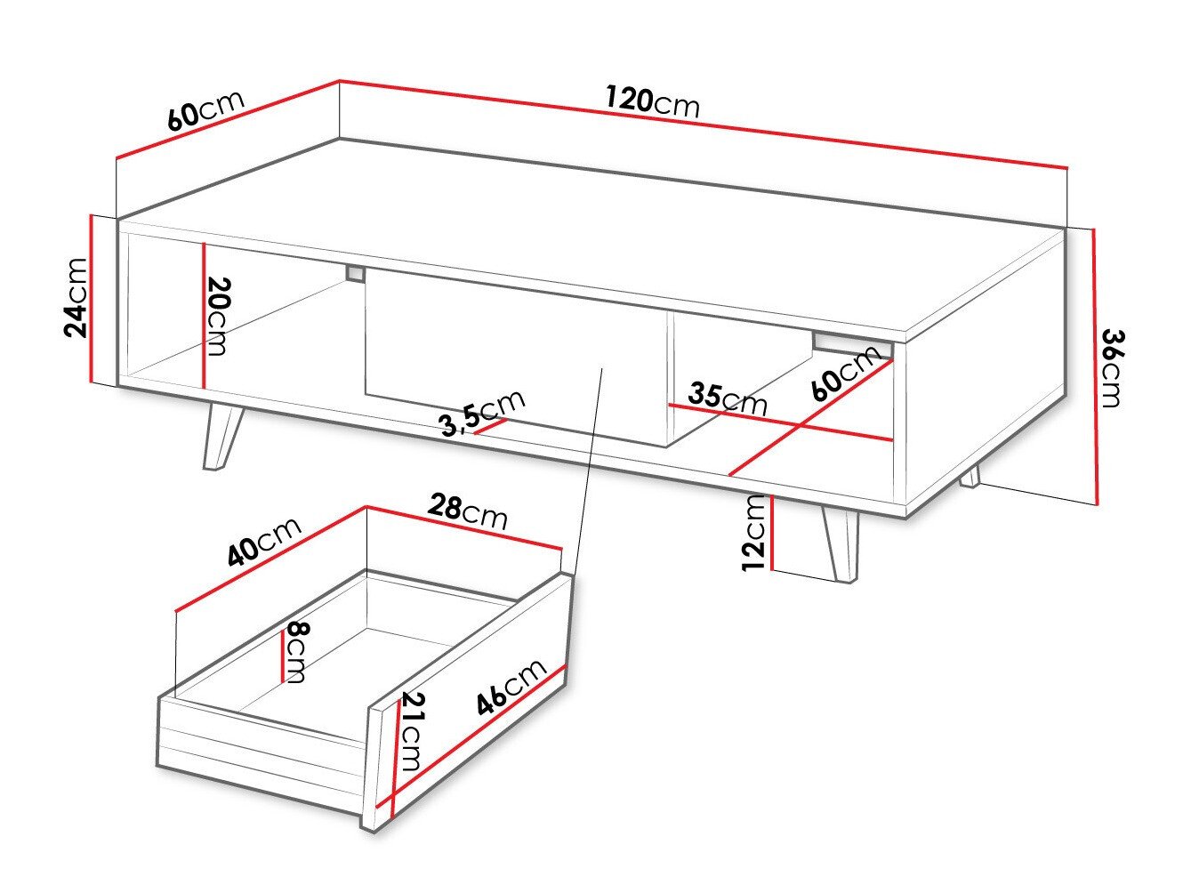 Table basse Comfivo Romtori 104