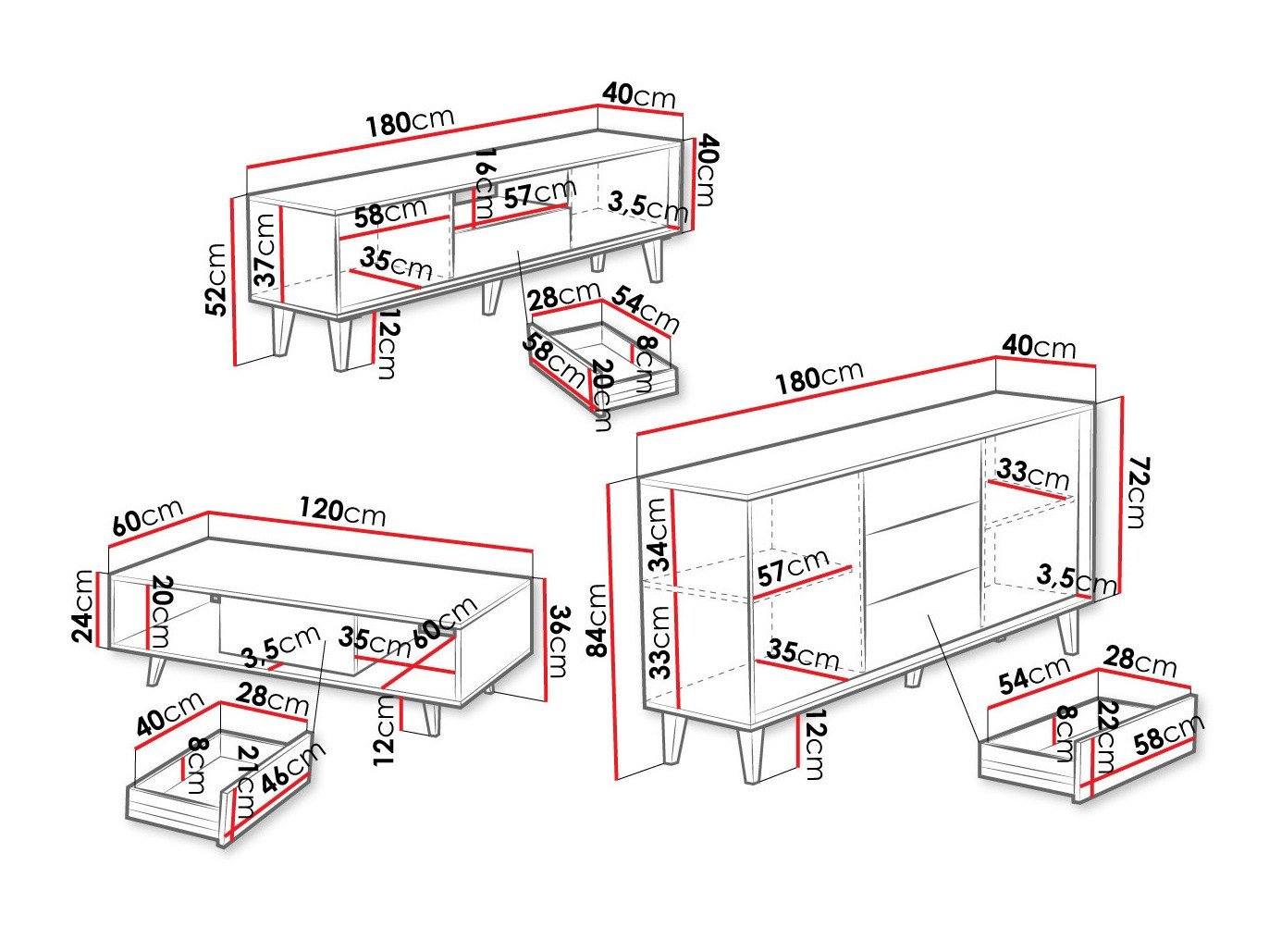 Ensemble de salon Comfivo Romtori 107