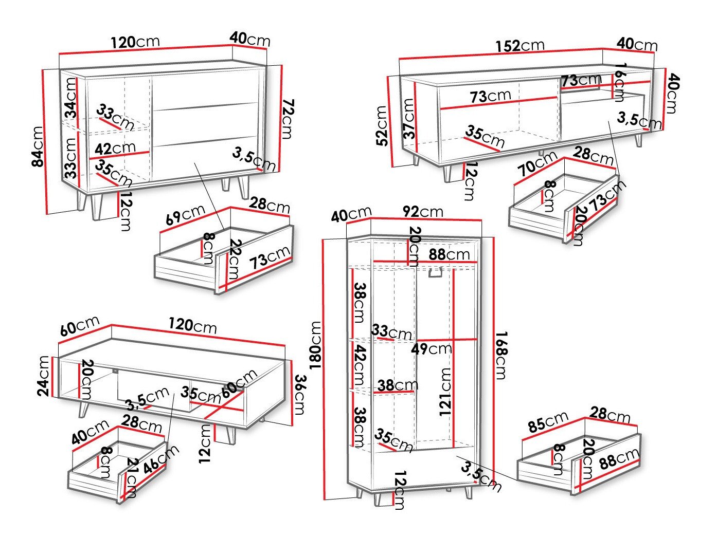 Ensemble de salon Comfivo Romtori I