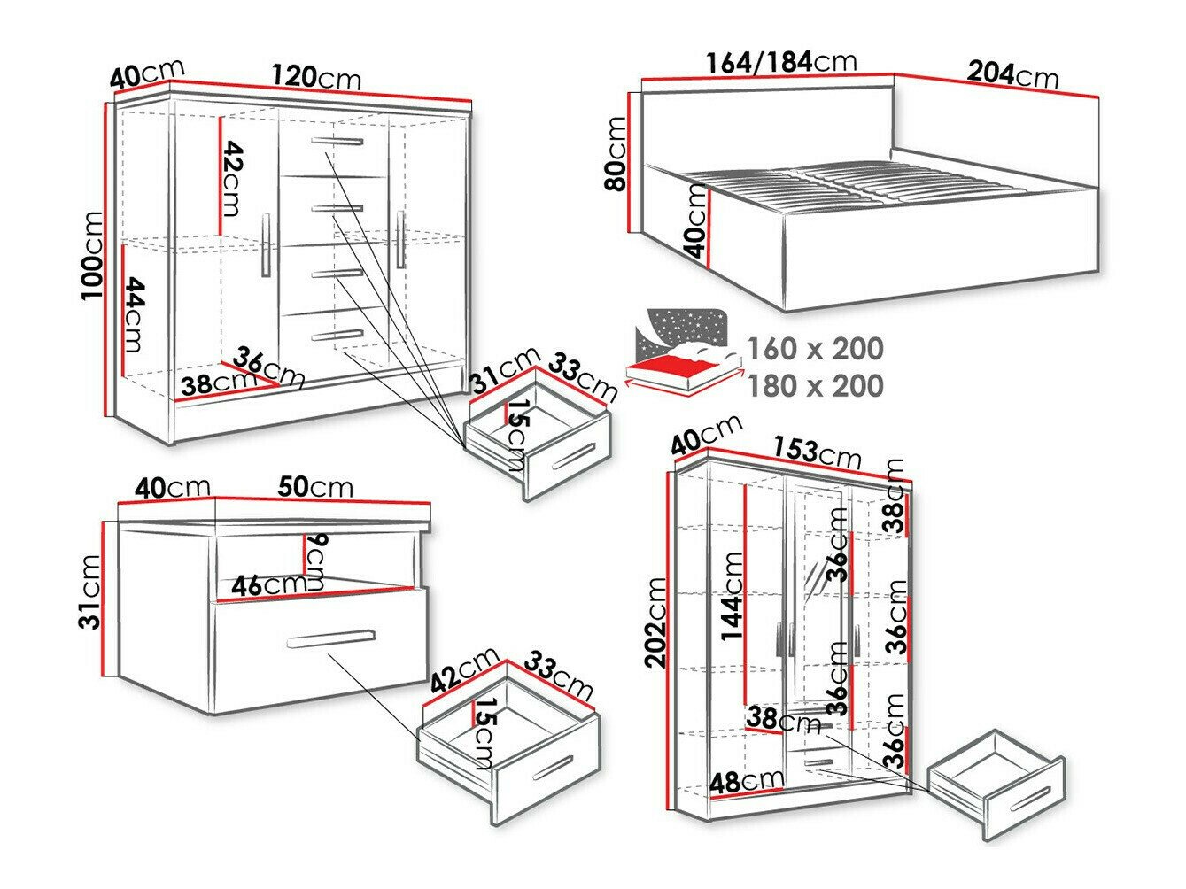 Ensemble de chambre Comfivo Pastor