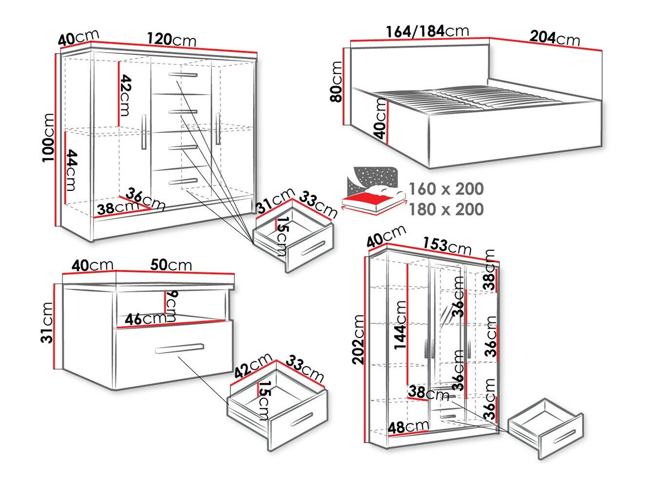Ensemble de chambre Comfivo Romtea 104