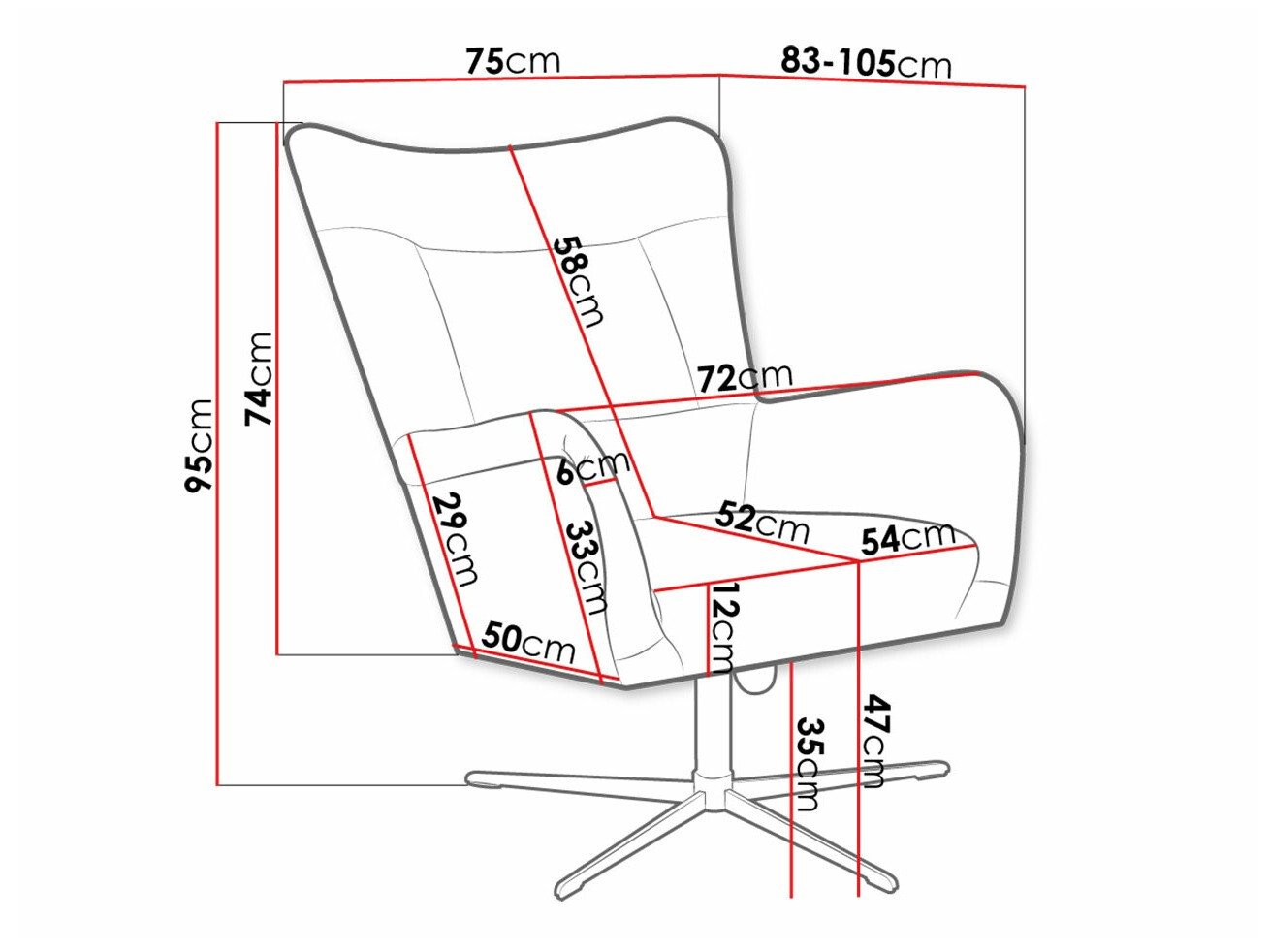 Fauteuil Marana 100 (Velluto 10)