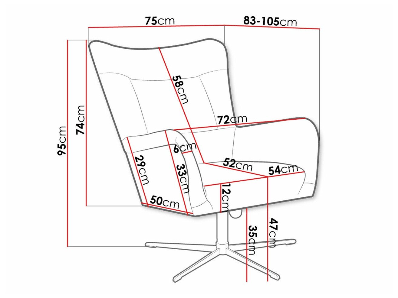Fauteuil Marana 100 (Velluto 2)