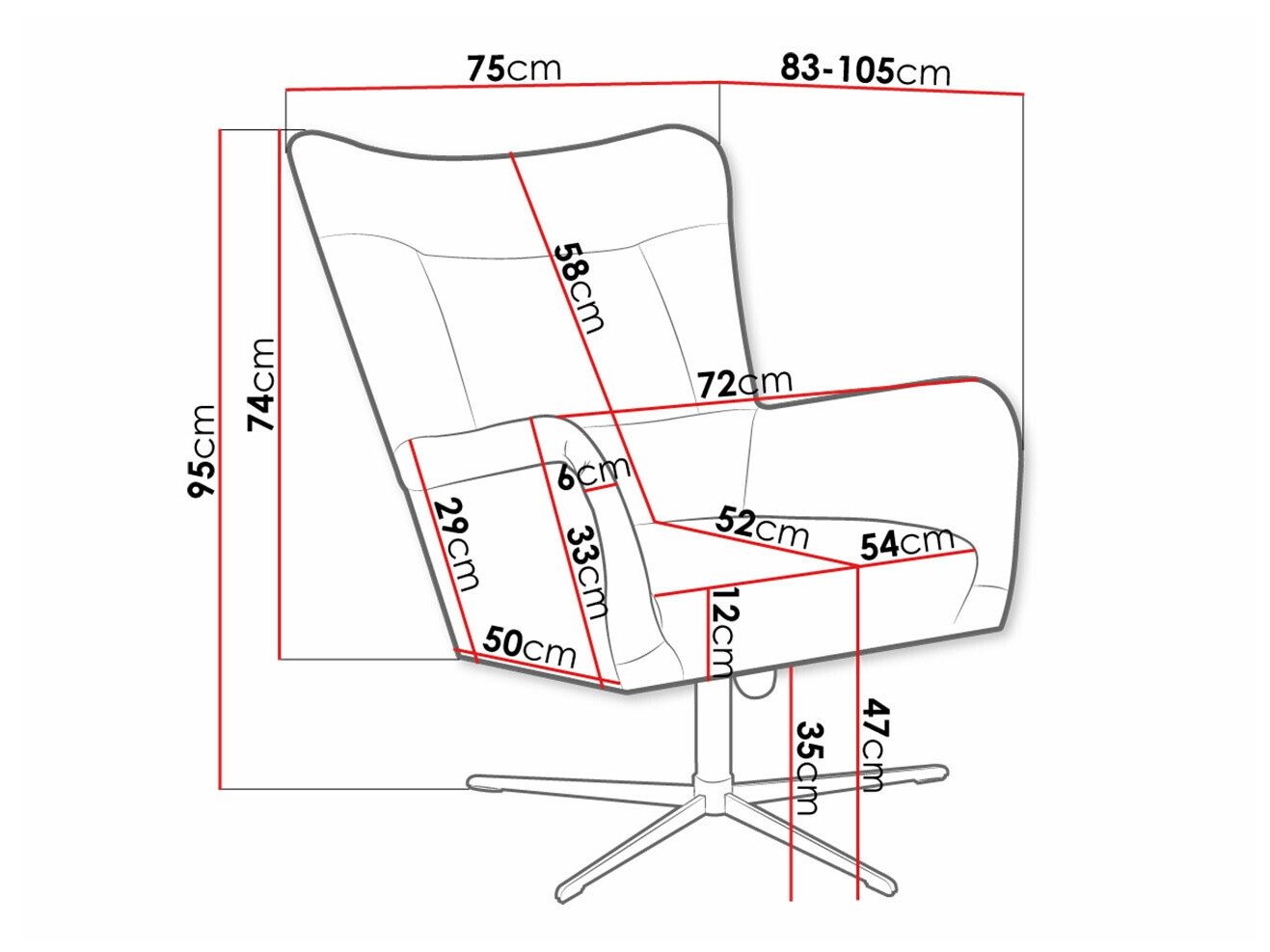 Fauteuil Marana 100 (Velluto 7)