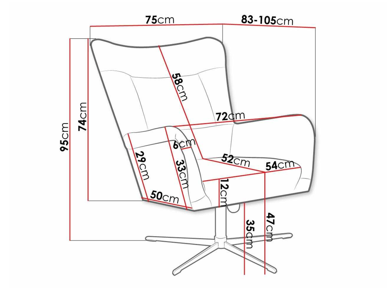 Fauteuil Marana 100 (Velluto 14)