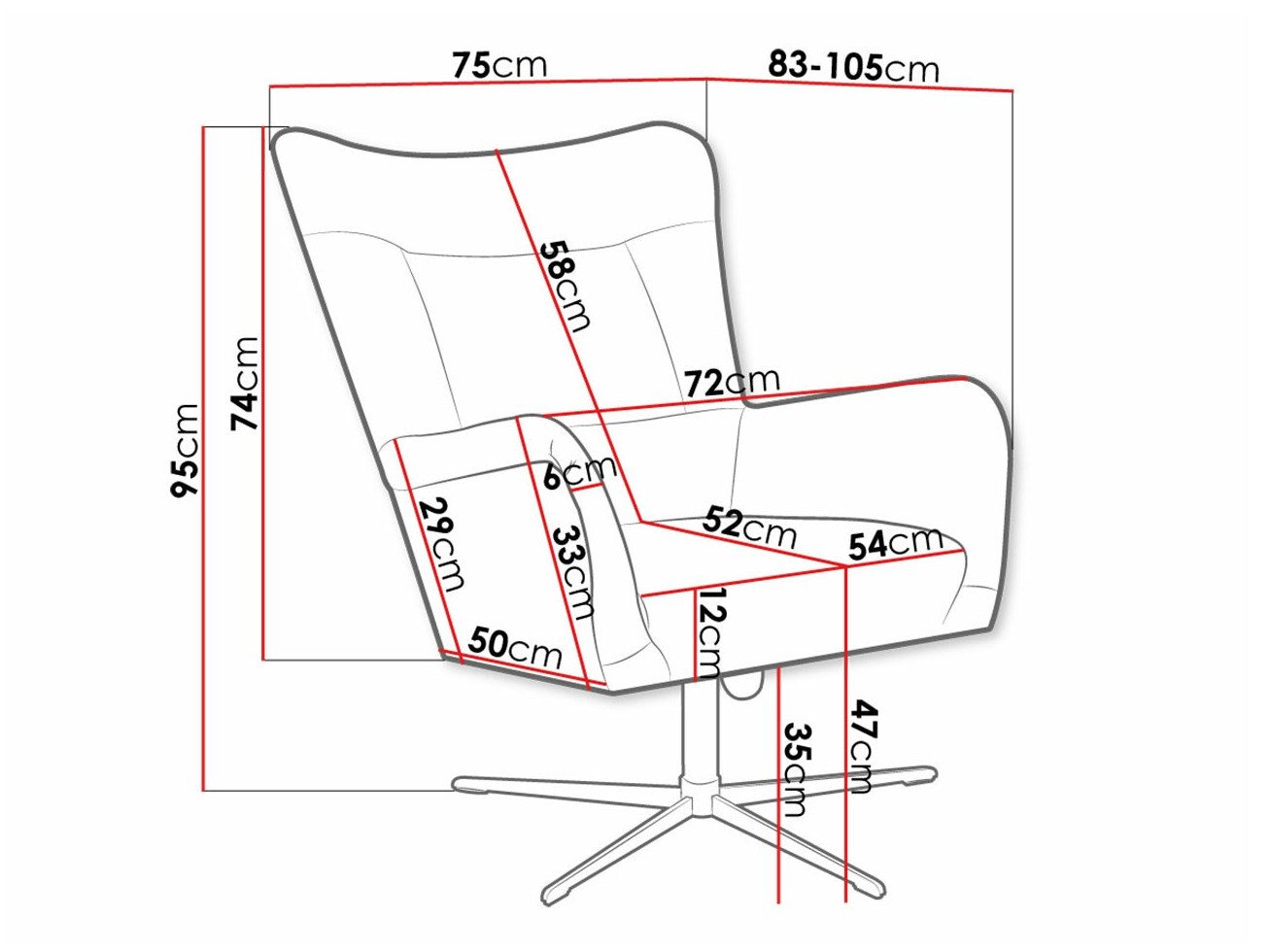 Fauteuil Marana 100 (Velluto 20)