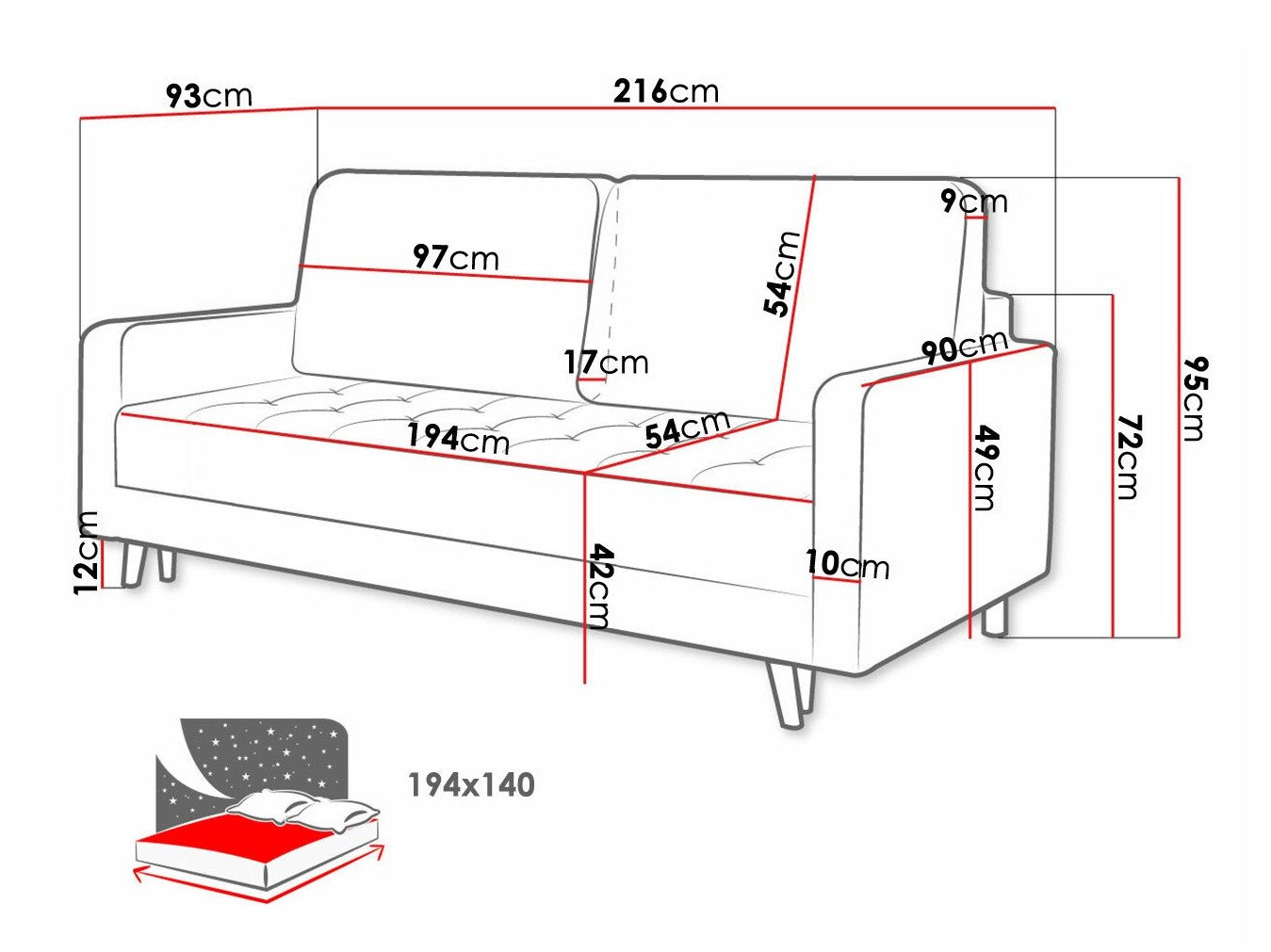 Canapé convertible Independence 102 (Kronos 09)