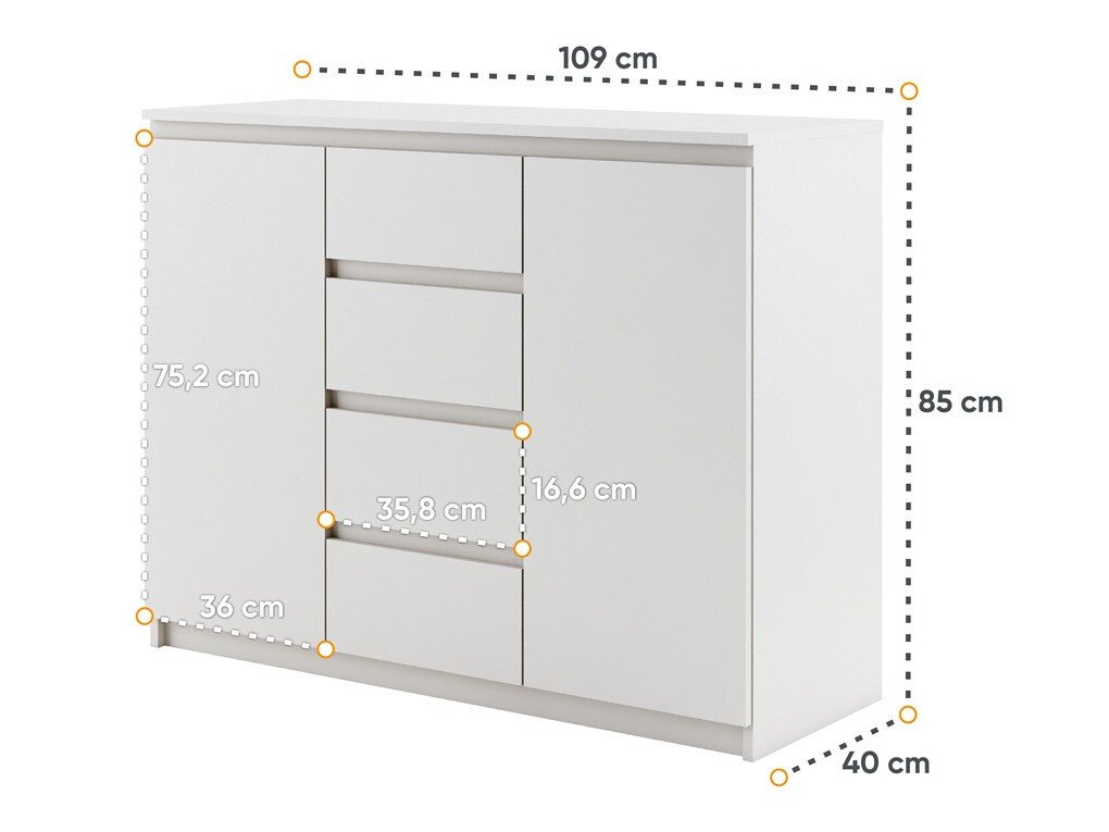 Commode Cirdelu 105 (Blanc)