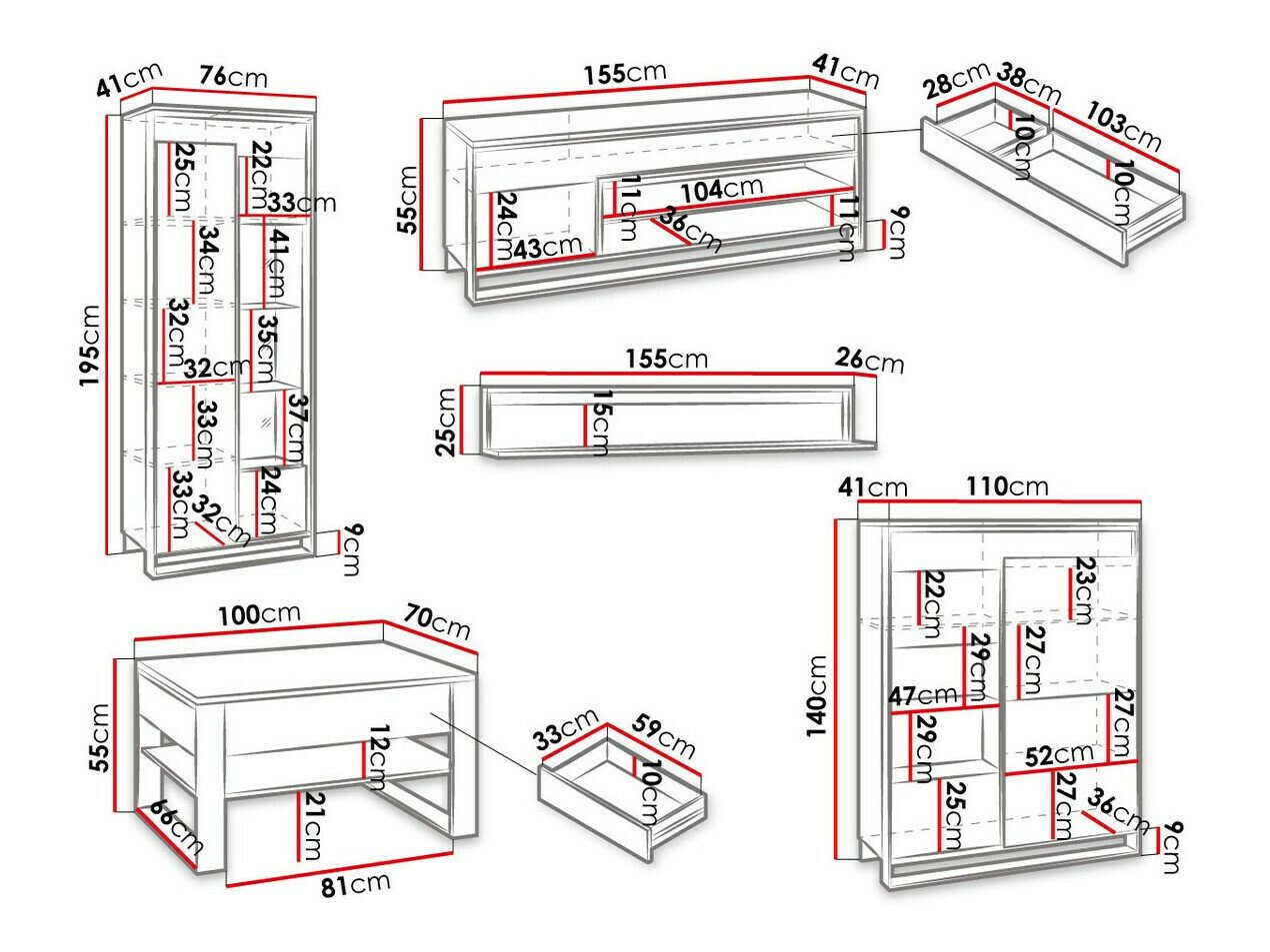 Ensemble de salon Luliru 134
