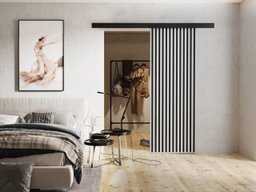 Porte coulissante Dover 201 (Blanc + Noir)