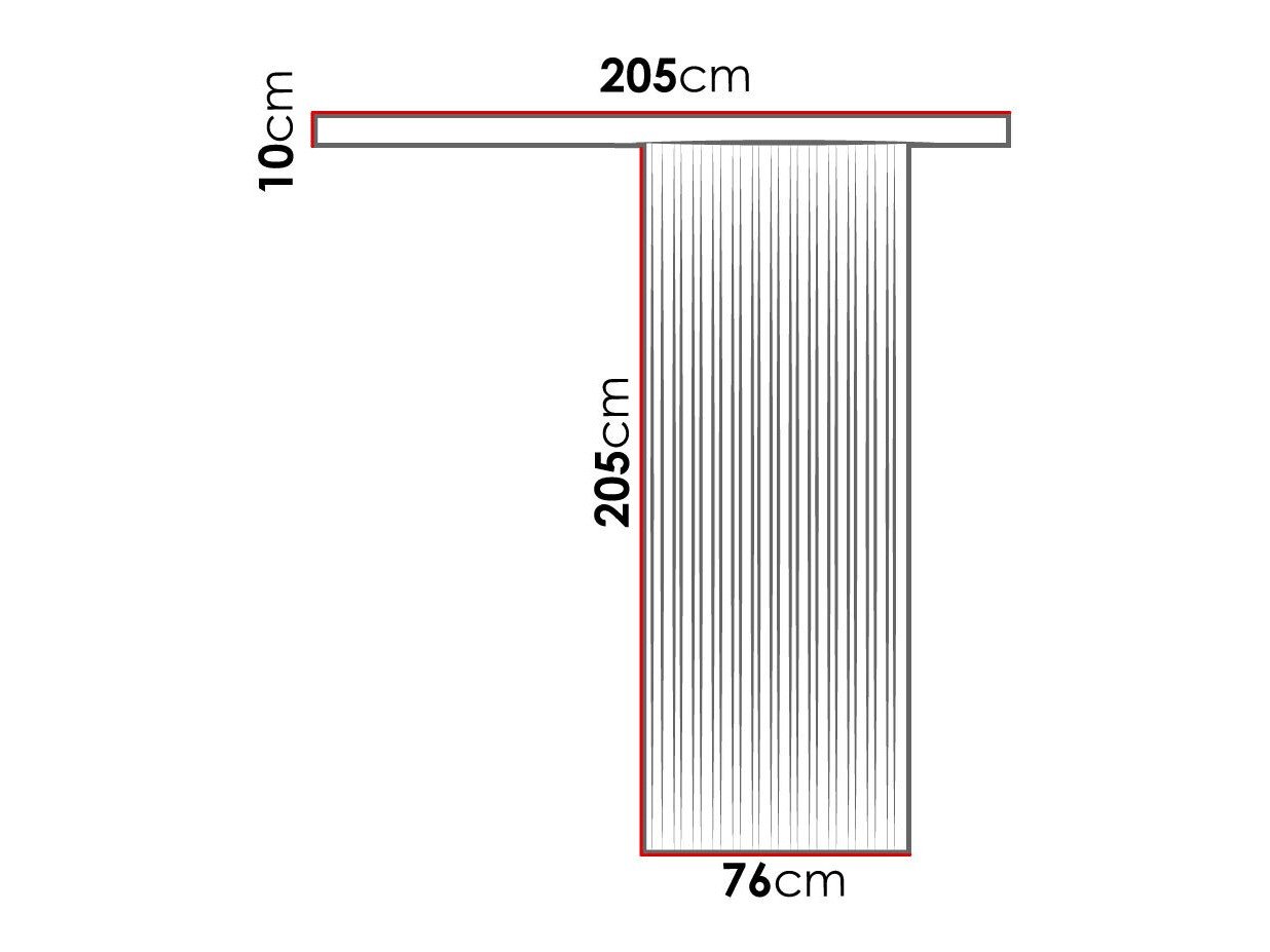 Porte coulissante Dover 201 (Chêne doré artisanal + Noir)