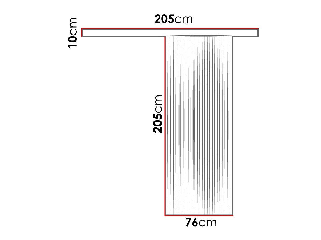 Porte coulissante Dover 201 (Sonoma chêne + Noir)