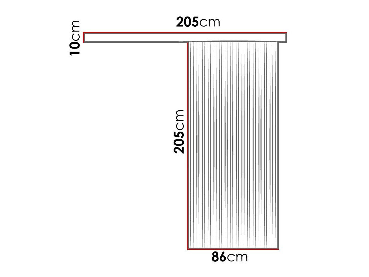 Porte coulissante Dover 202 (Anthracite + Noir)