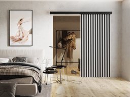 Porte coulissante Dover 203 (Blanc + Noir)