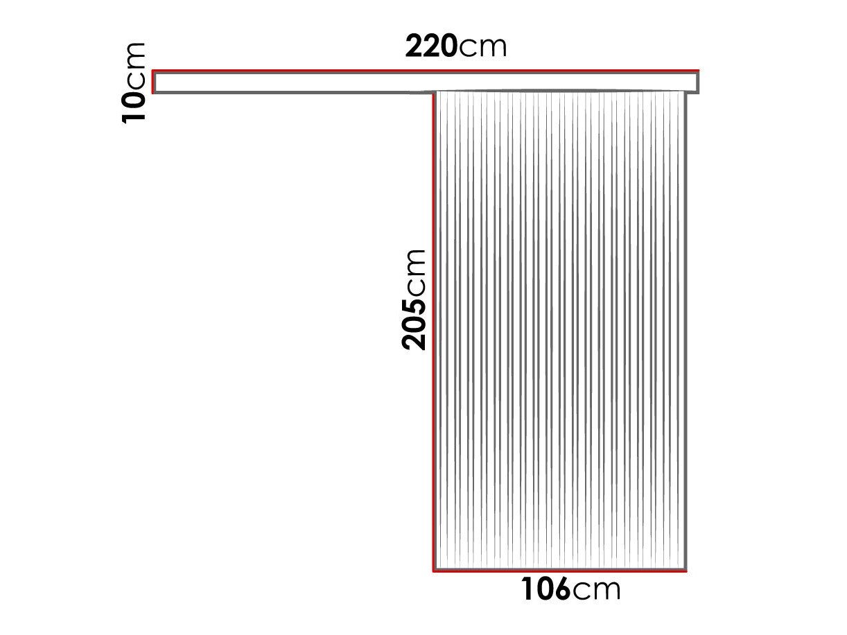 Porte coulissante Dover 204 (Anthracite + Noir)
