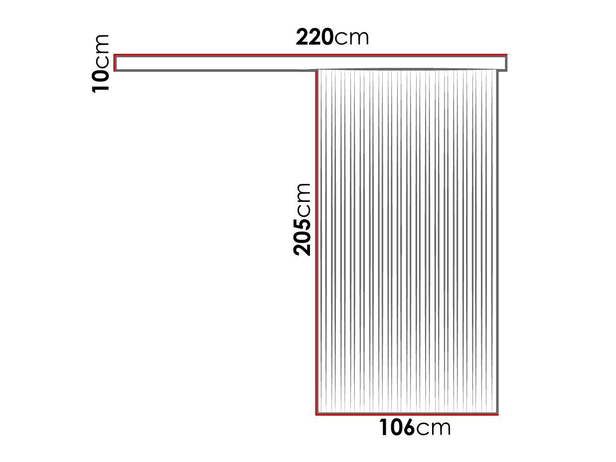 Porte coulissante Dover 204 (Sonoma chêne + Noir)