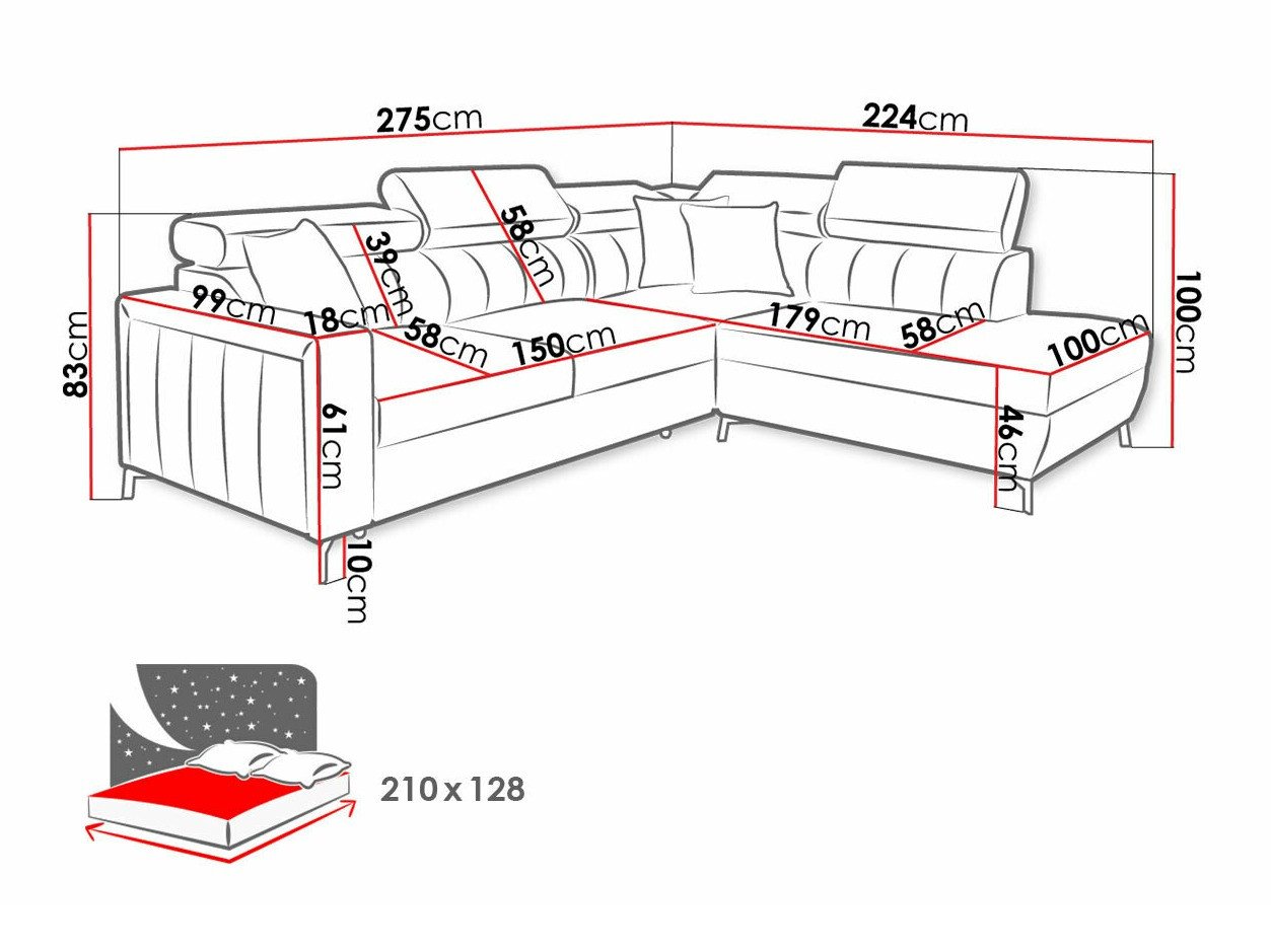 Canapé d'angle Sarasota 147 (Mono 231 + Botanical 36)