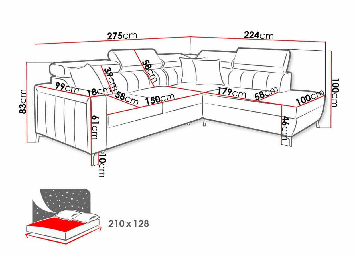 Canapé d'angle Sarasota 147 (Mono 231 + Botanical 36)