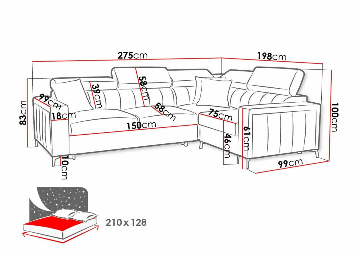 Canapé d'angle Sarasota 149 (Mono 234 + Botanical 36)