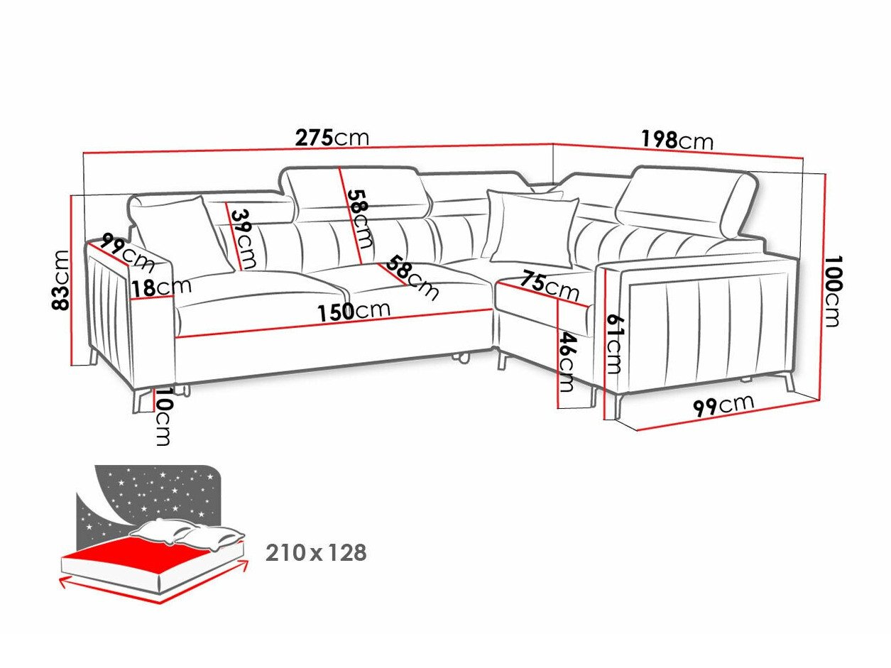Canapé d'angle Sarasota 149 (Mono 235 + Botanical 36)