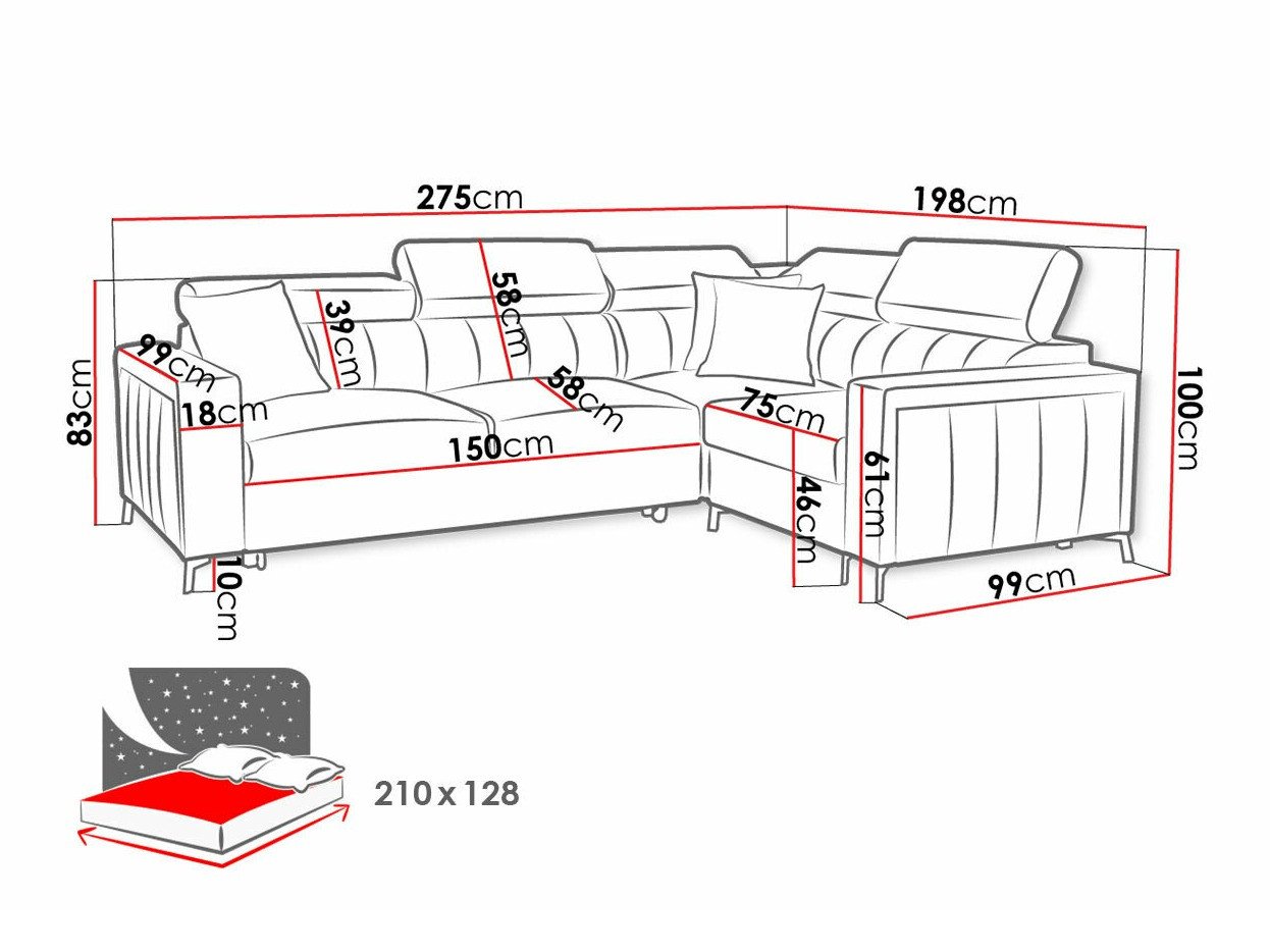 Canapé d'angle Sarasota 149 (Mono 242 + Botanical 36)