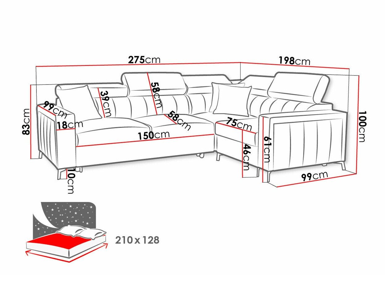Canapé d'angle Sarasota 149 (Mono 244 + Botanical 36)