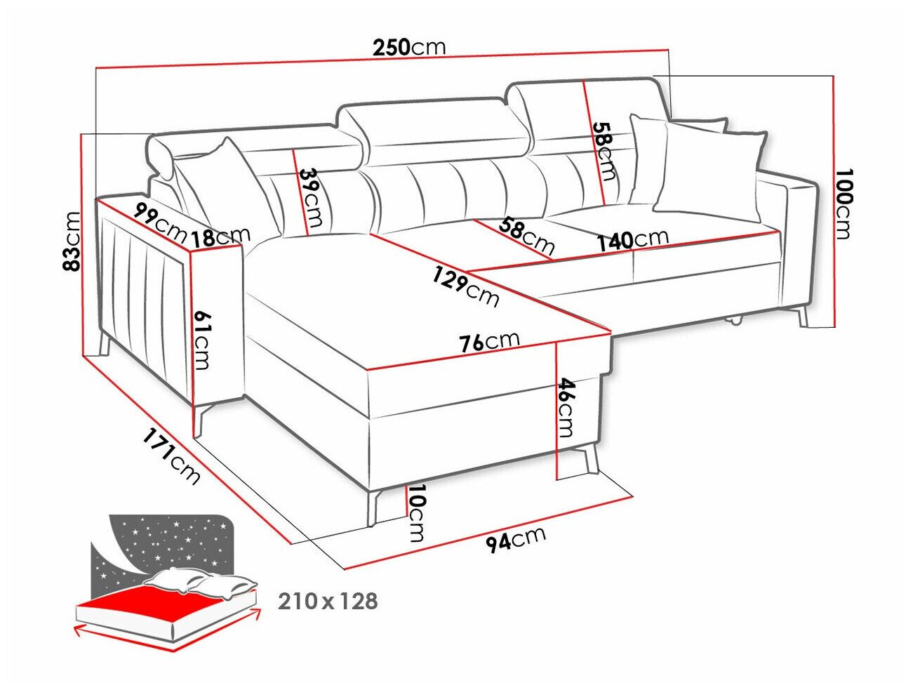 Canapé d'angle Sarasota 151 (Mono 231 + Botanical 36)