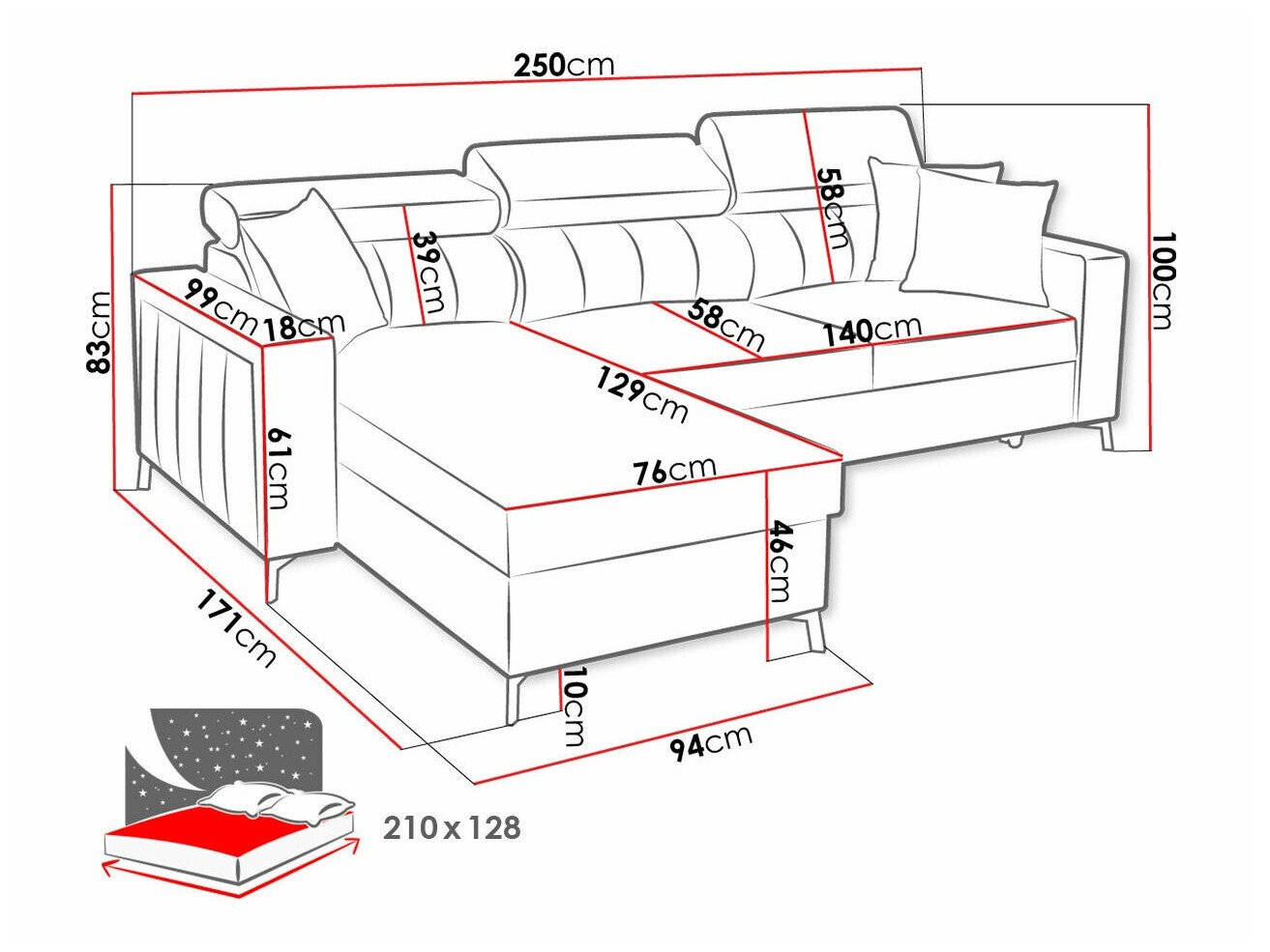 Canapé d'angle Sarasota 151 (Mono 231 + Botanical 36)