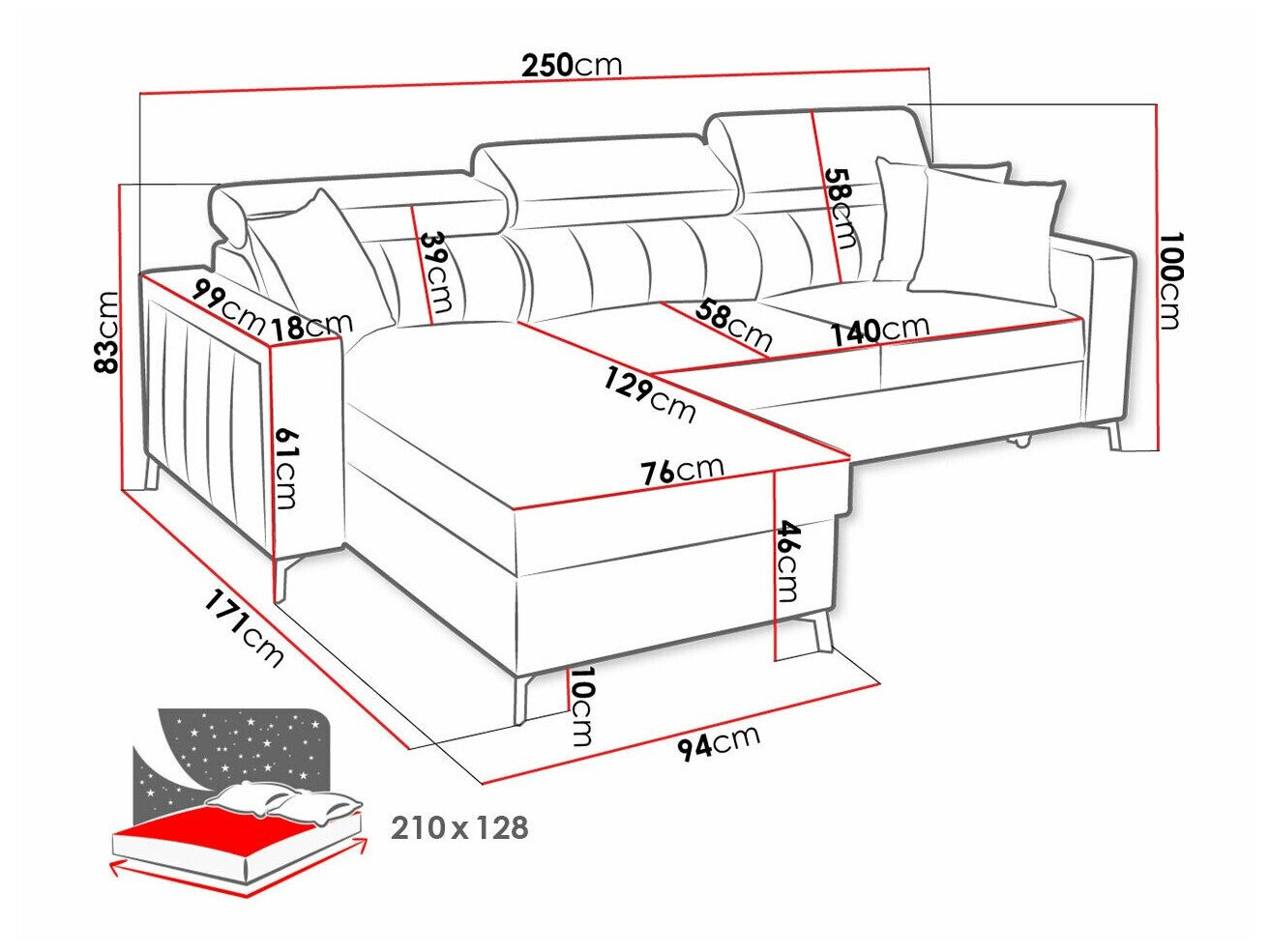 Canapé d'angle Sarasota 151 (Mono 235 + Botanical 36)