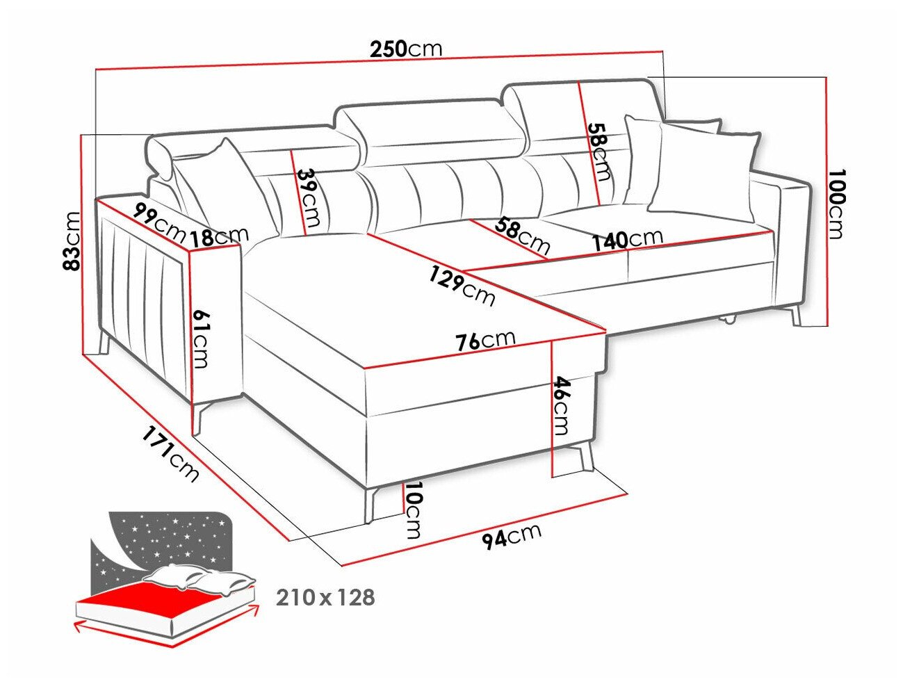 Canapé d'angle Sarasota 151 (Mono 244 + Botanical 36)