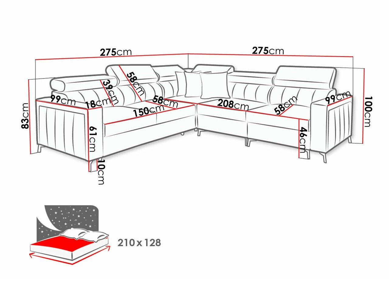 Canapé d'angle Sarasota 152 (Mono 244 + Botanical 36)