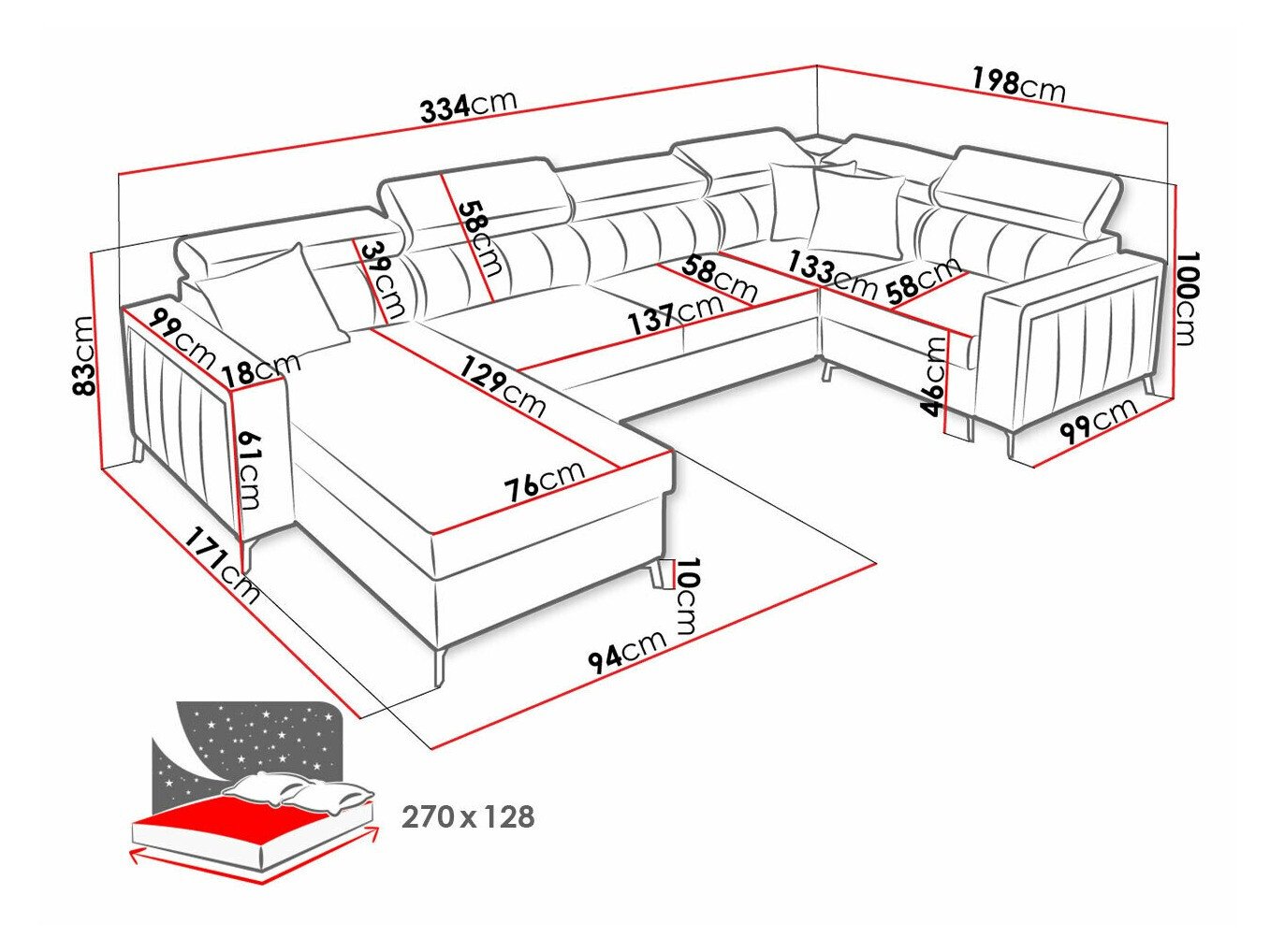 Canapé d'angle Sarasota 153 (Mono 235 + Botanical 36)