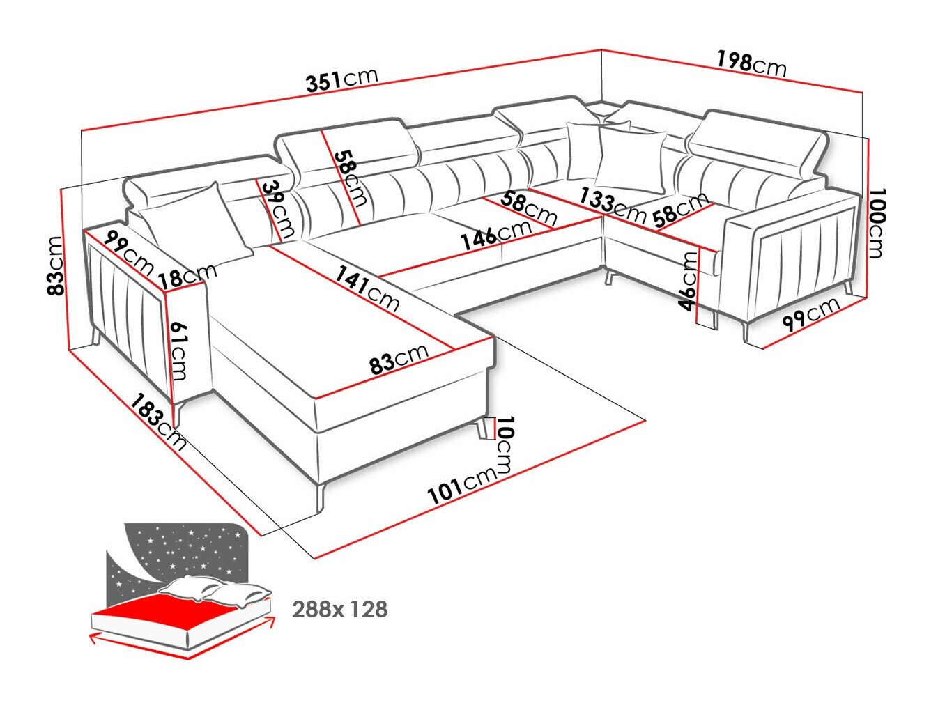 Canapé d'angle Sarasota 154 (Mono 235 + Botanical 36)