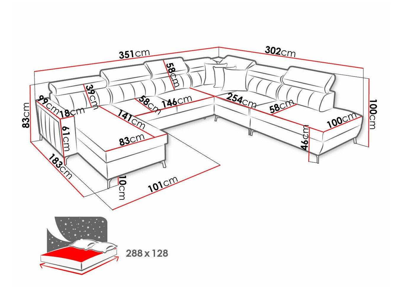 Canapé d'angle Sarasota 155 (Mono 234 + Botanical 36)
