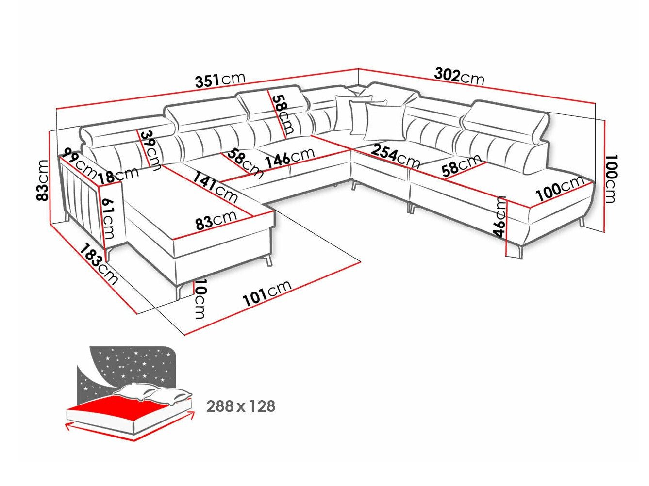 Canapé d'angle Sarasota 155 (Mono 242 + Botanical 36)