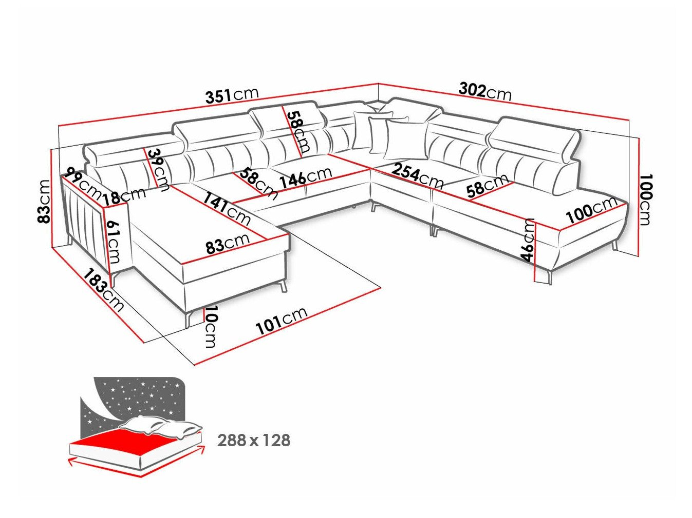 Canapé d'angle Sarasota 155 (Mono 244 + Botanical 36)