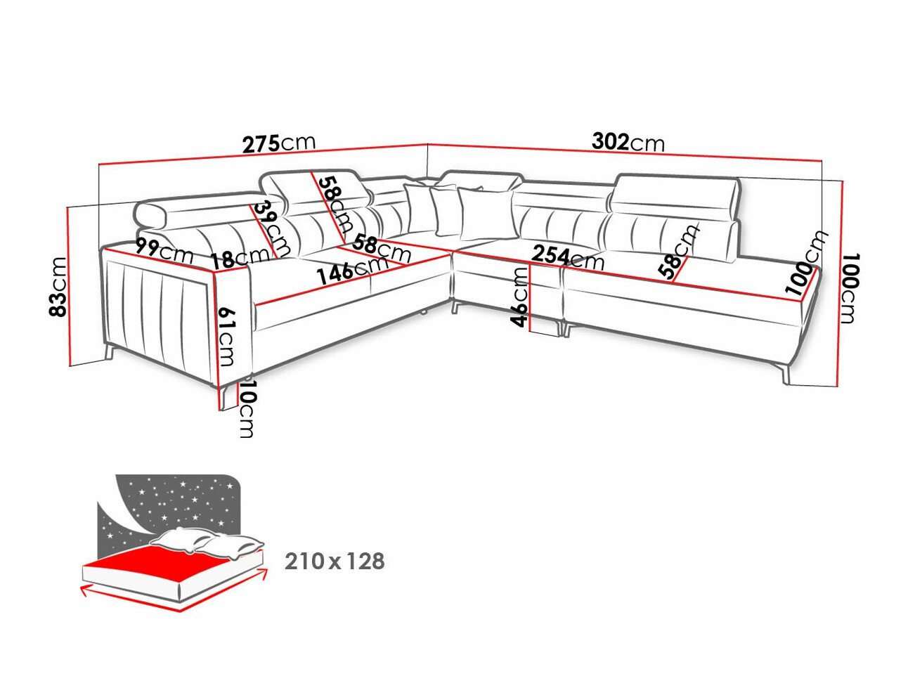 Canapé d'angle Sarasota 156 (Mono 231 + Botanical 36)