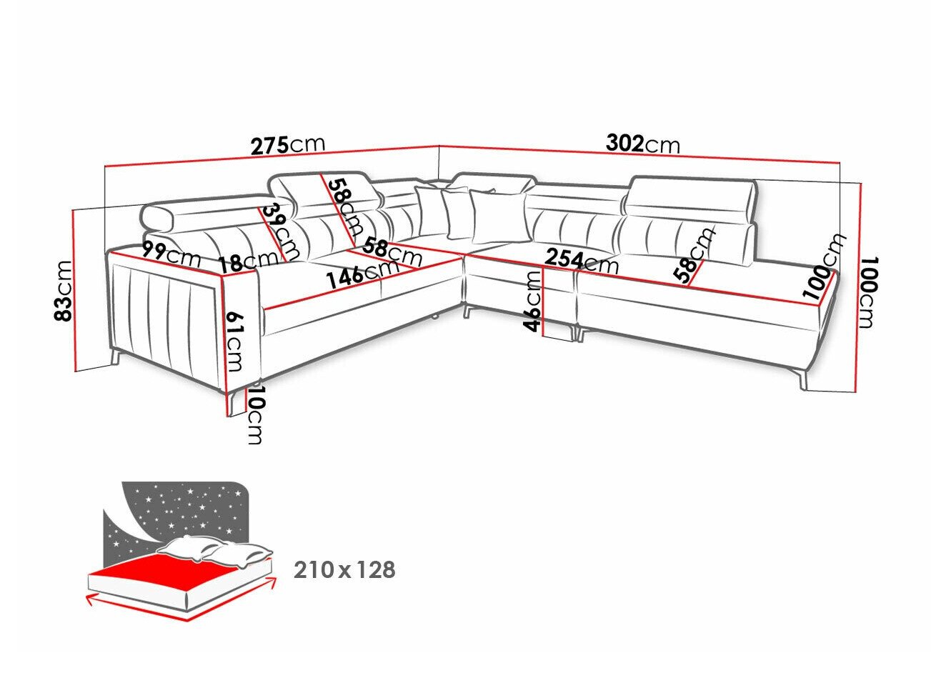 Canapé d'angle Sarasota 156 (Mono 231 + Botanical 36)