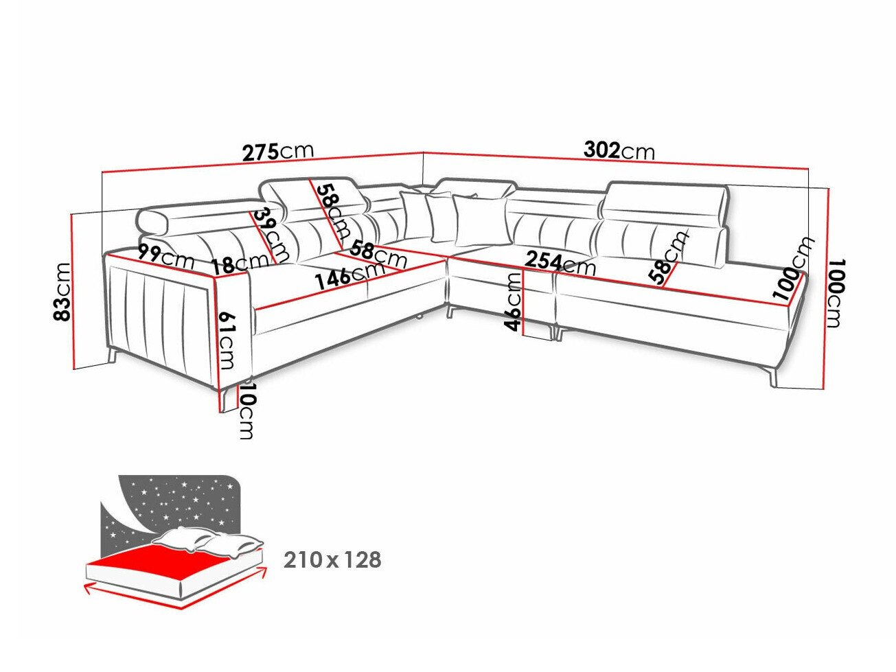 Canapé d'angle Sarasota 156 (Mono 244 + Botanical 36)
