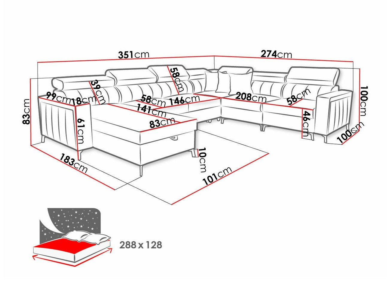 Canapé d'angle Sarasota 157 (Mono 231 + Botanical 36)